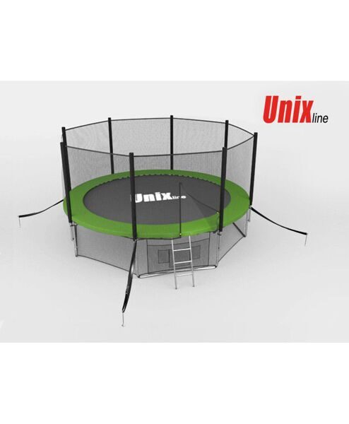 Батут Unix 10 ft outside (green) с внешней защитной сеткой